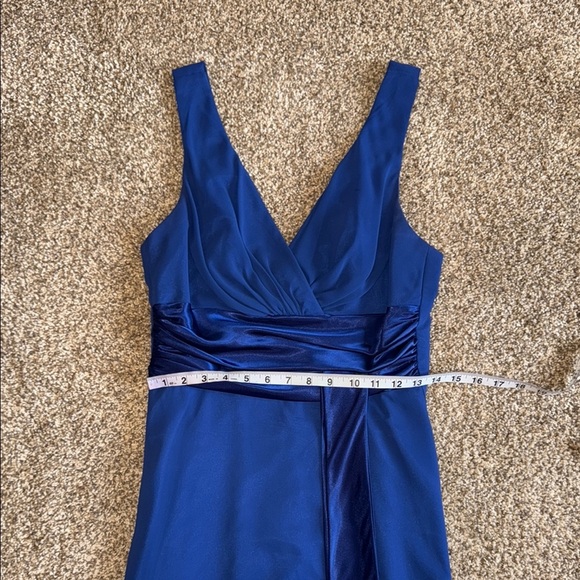 Dollar Blue Sleeveless Midi Dress Formal Elegant Flowy Women's Size M - Picture 12 of 14